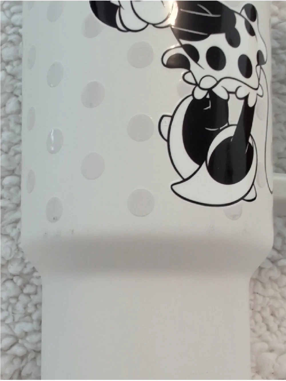 Minnie Mouse Stainless Travel Tumbler with Handle and Straw - Light Gray